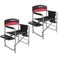 thumbnail image 1 of KingCamp 2PCS Folding Heavy Duty Camping Chair Portable Director Chair for Adult Red, 1 of 7