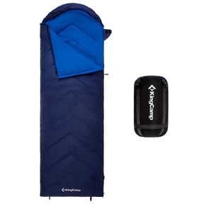 KingCamp 3-Season Sleeping Bags for Camping, Portable Sleeping Bag for Adults and Teens with Compression Sack, Ideal for Outdoor & Indoors- 3.09 lbs (Navy)