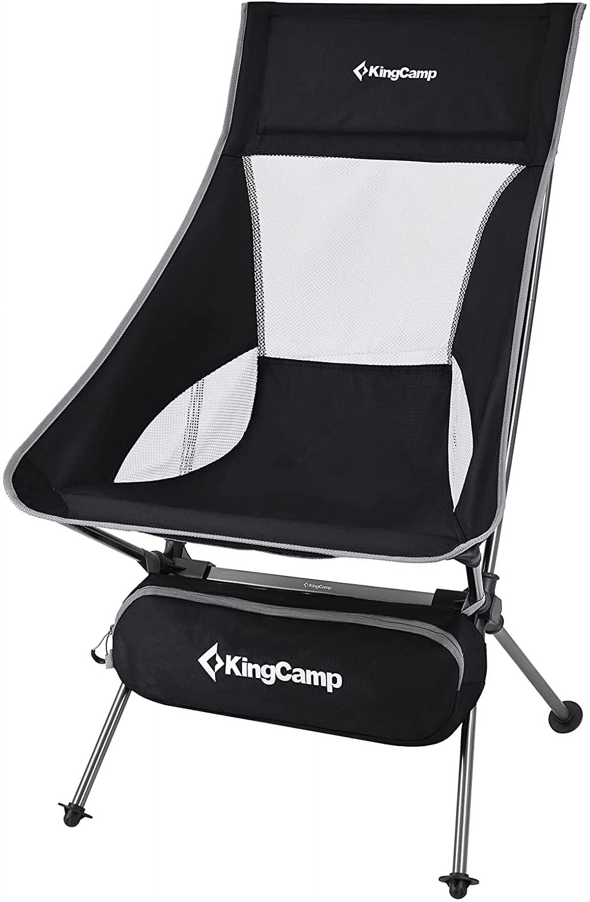 KingCamp Ultralight Compact Extra Wide High Back Camping Chair 330lbs Capacity for Adults Cyan Walmart