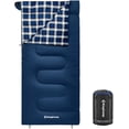 thumbnail image 1 of KingCamp XL Lightweight Cotton Flannel Sleeping Bag - Cold Weather Ready, 5℉-39℉, Envelope Design for Adults, Ideal for Backpacking & Camping, 5.07LBS, Right (Navy), 1 of 7