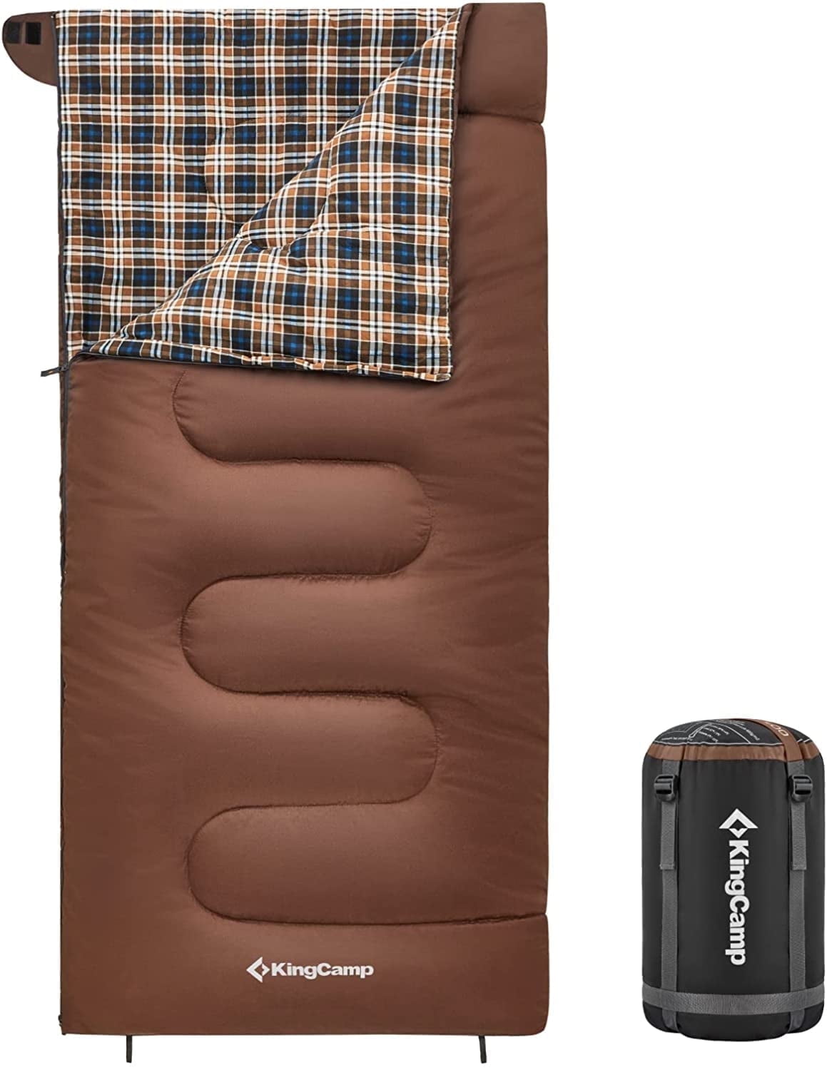 KingCamp Big And Tall Adults Sleeping Bag 4-Season Flannel