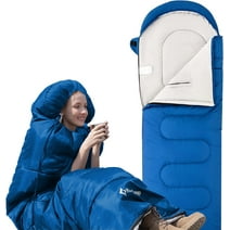 KingCamp Camping Sleeping Bag 3 Season Waterproof Lightweight Sleeping Bag for Adults(Blue,26.6℉-53.6℉)