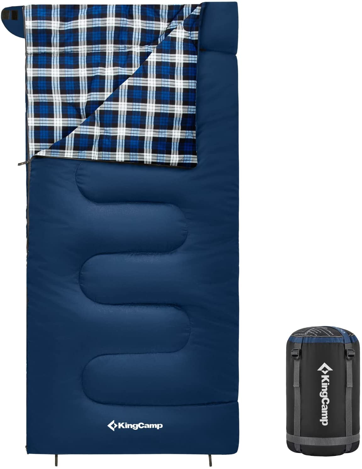 KingCamp Camping Sleeping Bag Cotton Flannel Cold Weather Sleeping Bags for Adults - Walmart.com