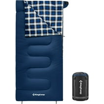 KingCamp Camping Sleeping Bag Cotton Flannel Sleeping Bags for Adults Navy