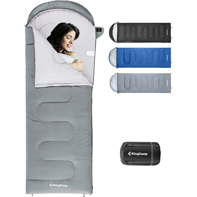 KingCamp Warm Lightweight Camping Sleeping Bag for Adults, 3 Season