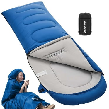 KingCamp Sleeping Bags for Adults Warm & Cool Weather  Sleeping Bag for Camping Backpacking Lightweight Waterproof Compact Camping Sleep Must Haves, 86.6" x 29.5"-3.3 lbs, Blue
