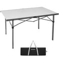 thumbnail image 1 of KingCamp Aluminum Roll-Up Camping Table for 4-6 People - Lightweight & Portable Design, Includes Oxford Cloth Zipper Storage Bag, Perfect for Outdoor Dining & Group Gatherings (Silver), 1 of 11
