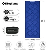 KingCamp Sleeping Cot Pad for Camping Portable Non-Slip Lightweight Camping Sleeping Pad Soft Warm Camp Cot Mattress for Hiking, Backpacking, 80×30 inches, Navy