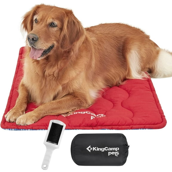 KingCamp Dog Crate Mat Washable Pet Mattress Dogs Bed Mat for All Stype Dogs and Cats Red
