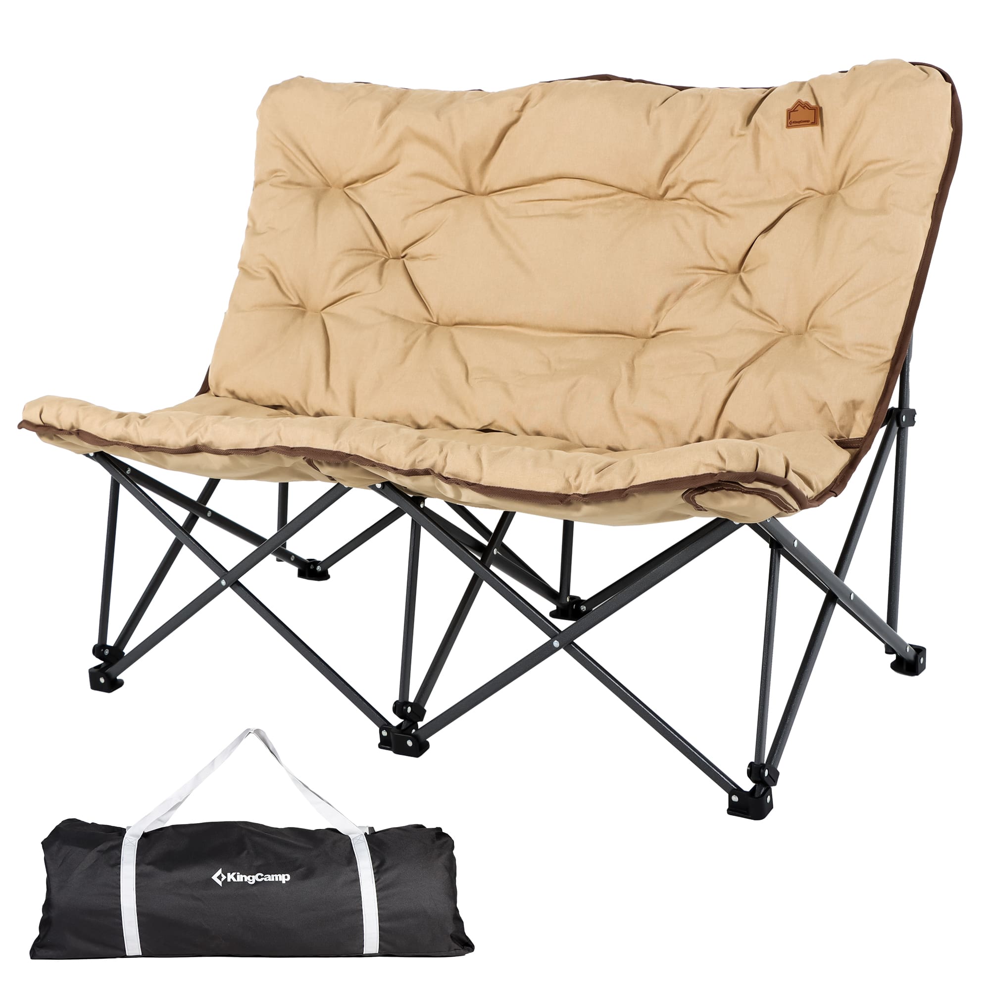 KingCamp Double Camping Chair, Portable Folding Patio Lawn Chair