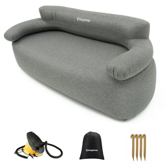 Double inflatable couch sofa camping chair for adults integrated outdoor air sofa blow up