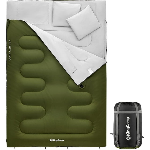 KingCamp Double Sleeping Bag Waterproof 20 Degrees 2 Person Family