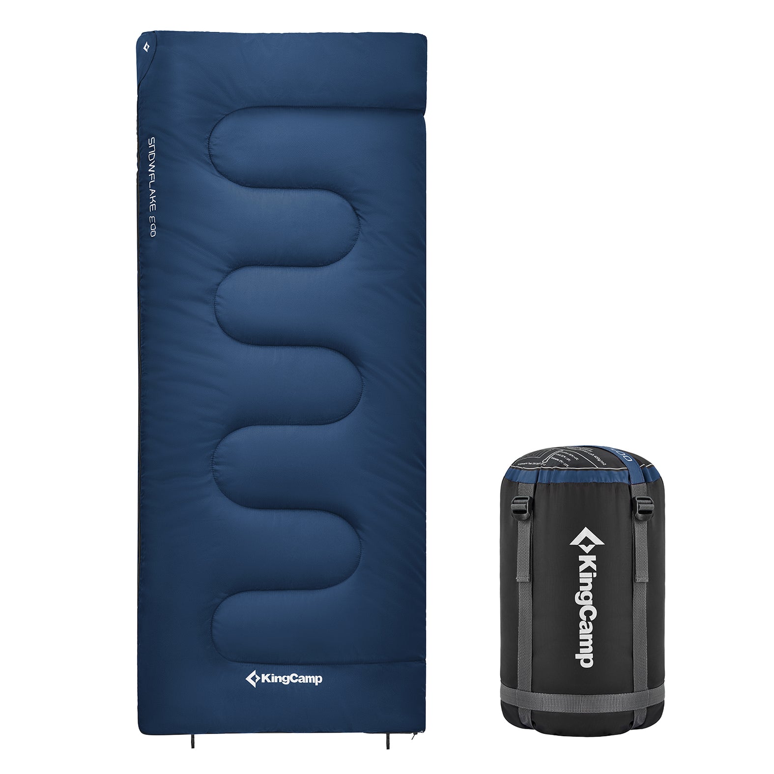 Coleman Brazos 75x33 Inch Rectangle Sleeping Bag Navy/Beige