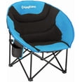 thumbnail image 1 of KingCamp Oversized Camping Chair, Fully Padded Moon Round Saucer Chairs Outdoor Chair with Cup Holder for Adults, Blue, 1 of 7