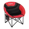 thumbnail image 1 of KingCamp Folding Camping Chair Oversized Round Chair with Cup Holder, Red, 1 of 7