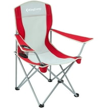KingCamp Folding Camping Chairs Portable Beach Chair Light Weight Camp Chairs (RED/GREY)