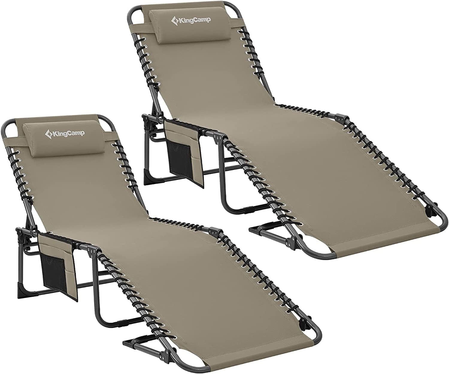 Kingcamp Double Camping Chair for Adult Loveseat Camping Chair Folding Chair for Two People Heavy Duty Support Up to 600 lbs Black Darkgrey