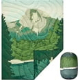 thumbnail image 1 of KingCamp Lightweight Camping Blanket - 1.26 lbs Puffy Printed Warm Camping Quilt with Snap Button - Portable for Travel, Hiking, Stadium, Airplane - 79" x 57" - Green, 1 of 9