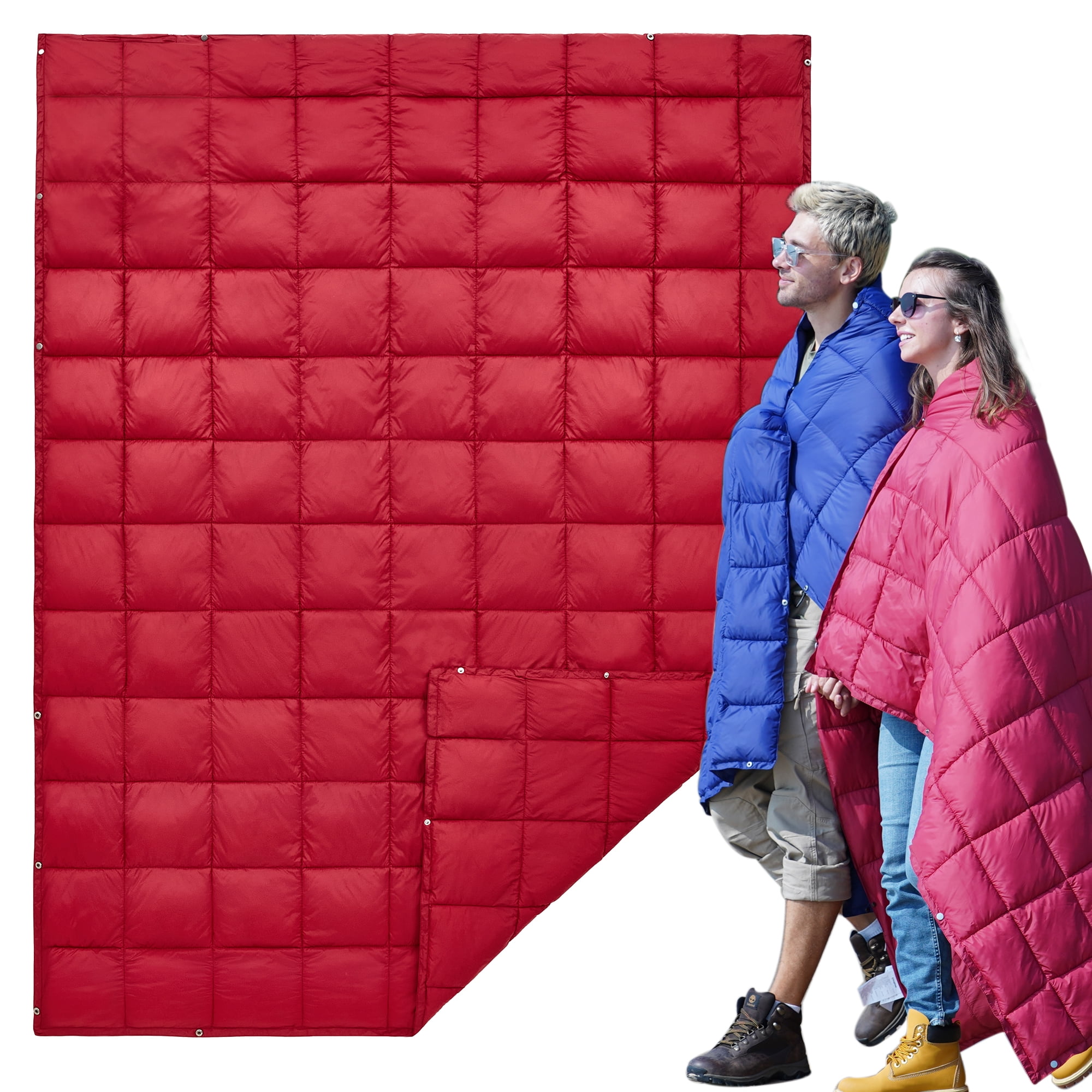 KingCamp Lightweight Camping Blanket Queen Size Wearable Warm Compact  Water-Resistant Blanket 69 x 53 Navy - Walmart.com