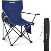 KingCamp Folding Camping Chair - 220 lbs Lightweight Build Portable Lawn Chairs, Cyan, Ideal for Space-Saving Outdoor Trips