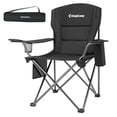 thumbnail image 1 of KingCamp Oversized Camping Chairs Heavy Duty Padded Folding Lawn Chair Support 300 lbs for Adults Outdoor Fishing Sports Black, 1 of 12