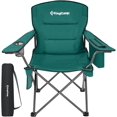 KingCamp Comfortable HeavyDuty Foldable Padded Camping Chair with Cooler, Cup Holder, Side