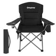 thumbnail image 1 of KingCamp Padded Oversized Chair with Cupholder, Cooler, and Pocket, Black, 1 of 10