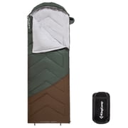 KingCamp All-Season Cold Weather Sleeping Bag - 27 -54 , Lightweight, Waterproof & Compression Sack Included, Left Zip Design for Adults, Ideal for Camping, Backpacking & Travel Green