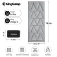 thumbnail image 1 of KingCamp Portable Sleeping Pad - Lightweight Non-Slip Soft Cotton Camp Cot Mattress Pad for Camping, Backpacking, Hiking 74.8L x 25.2W, 1.61LBS, Grey, 1 of 9