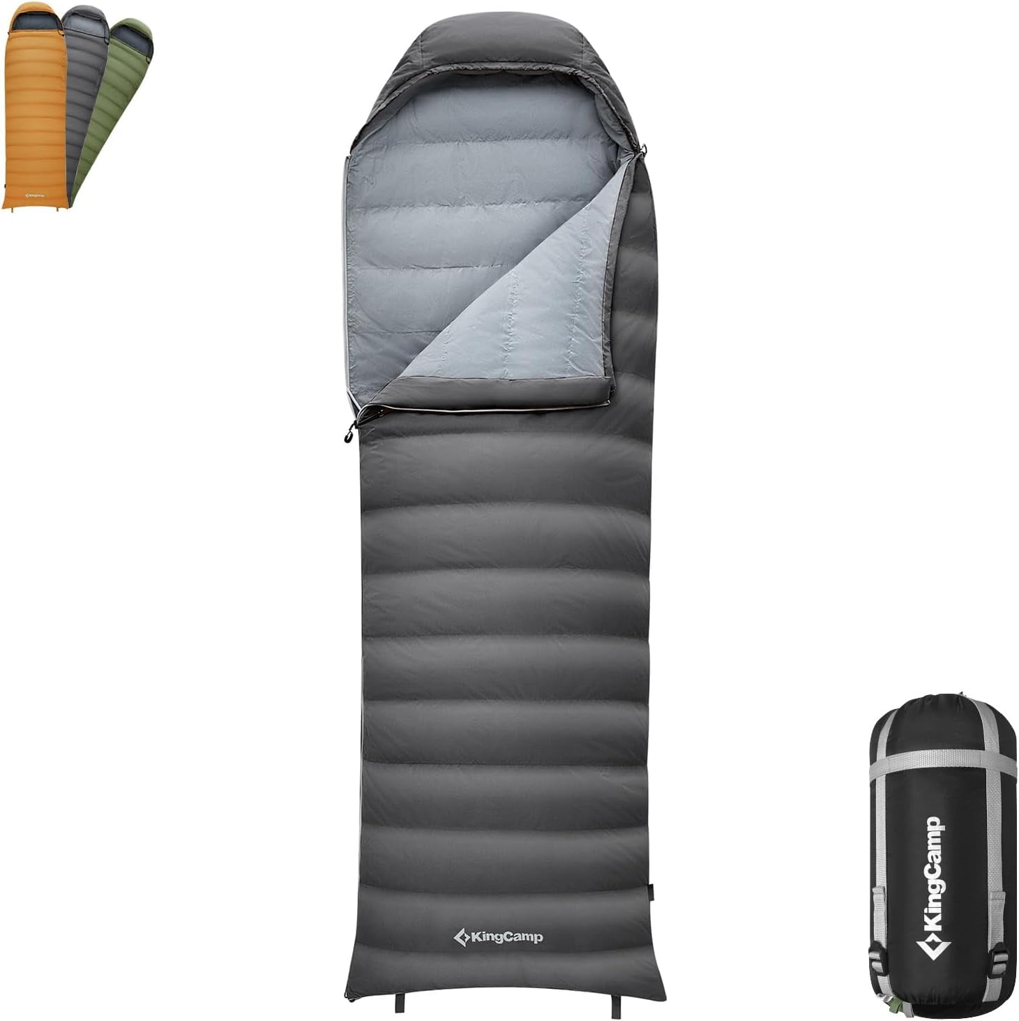 Coleman Big Basin Cold Weather Sleeping Bag 15 F Big Tall Camping Sleeping Bag for Adults Adjustable Hood and Fleece Lined Footbox for Warmth and Ventilation Fits Adults up to 6ft 6in Tall