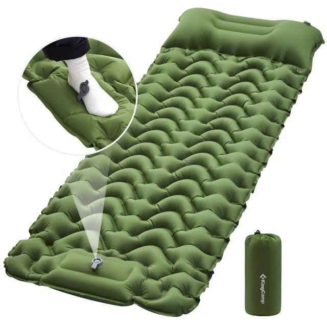 KingCamp Ultralight Inflatable Sleeping Pad for Camping, 77"X27