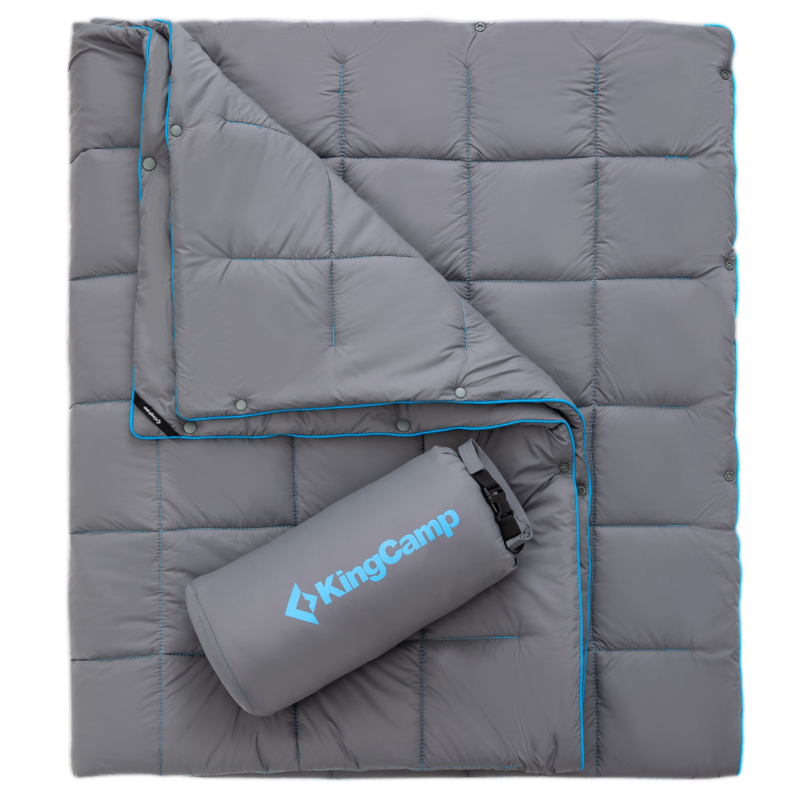 KingCamp Outdoor Blanket Lightweight Waterproof Wearable Blanket for Camping Backpacking traveling 69 In x 53 In Grey