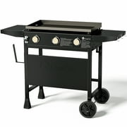 KingChii 3-Burner 28" Propane Griddles Outdoor Flat Top Gas Grill Griddle for Camping, Tailgating, BBQ, Parties, Backyard & Patio