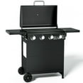 Kingchii 4-Burner Propane Grill, 38,000 BTUs Gas Grill with Foldable ...