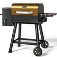 thumbnail image 1 of KingChii 456 SQ.in. Wood Pellet Grill & Smoker with UPDATED Control Panel PID 3.0 Automatic Temperature Control, Bronze, 1 of 13