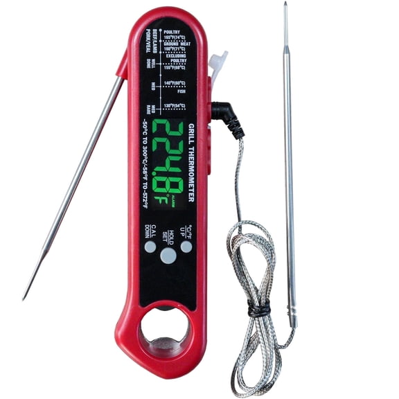 KingChii Dual Probe Meat Thermometer for Cooking with Alarm for Smoker, Grilling, Oven, BBQ - Fits for KingChii HWPG 456A/B/C/D Wood Pellet Grills