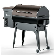 KingChii Wood Pellet Grill & Smoker 456sq.in., 8-in-1 Multifunctional BBQ Grill with Automatic temperature control for Outdoor Cooking, Foldable Legs