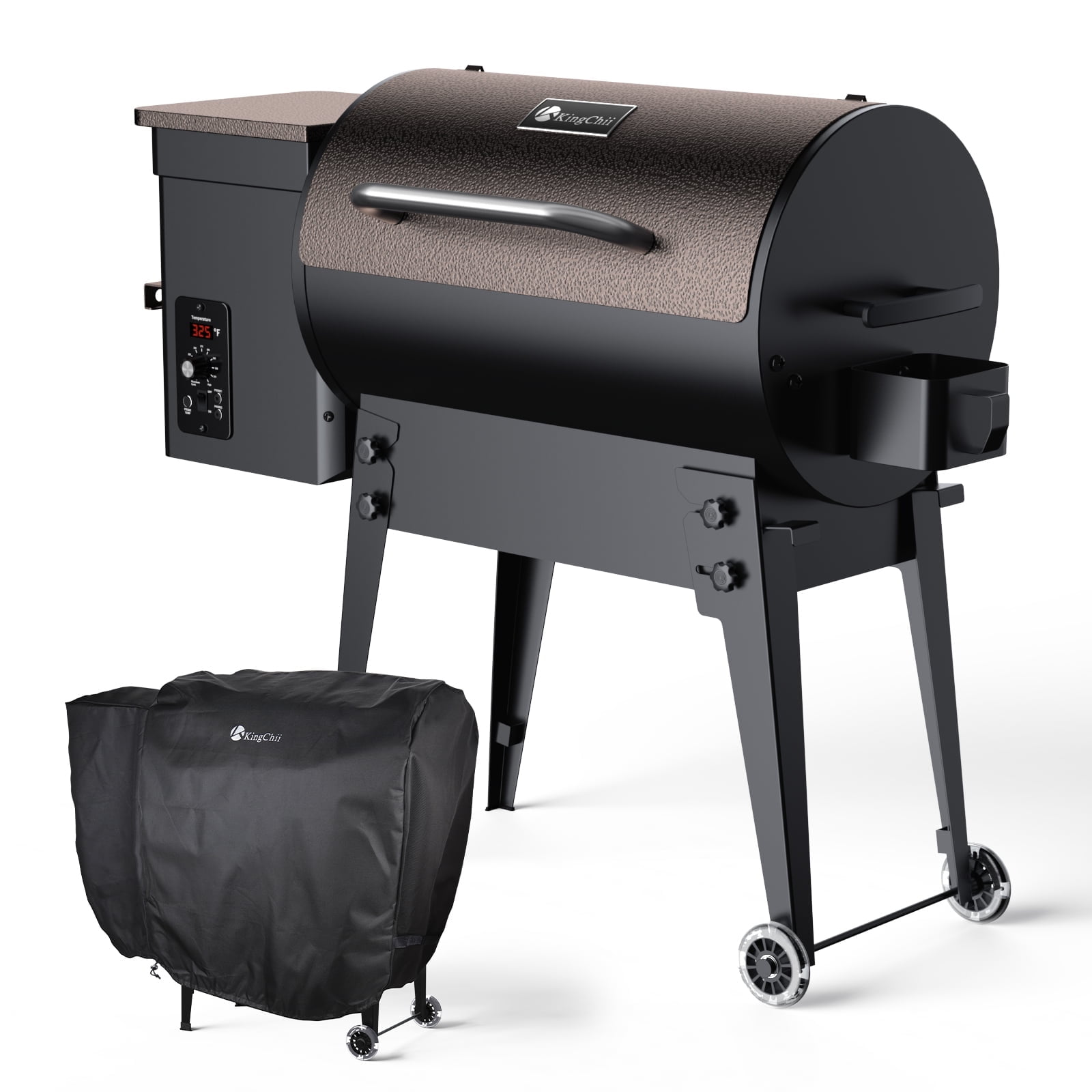 KingChii Wood Pellet Grill & Smoker 456sq.in., Multifunctional BBQ
