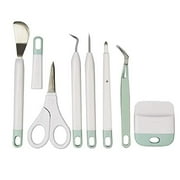 KingFinger 7 pcs Craft Vinyl Weeding Tools Set Basic Craft Tools for Cricut/Silhouette/Siser, Mint
