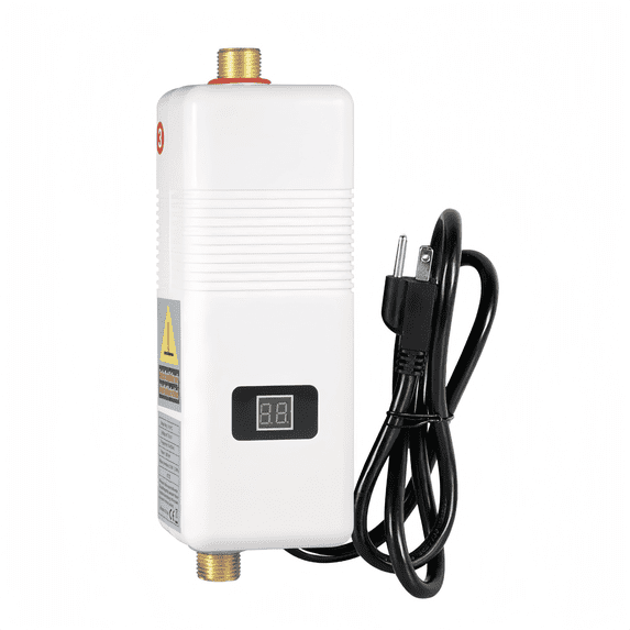 KingFurt 110V 3000W Tankless Electric 3-Second Instant Hot Water Heater For Kitchen and Bathroom