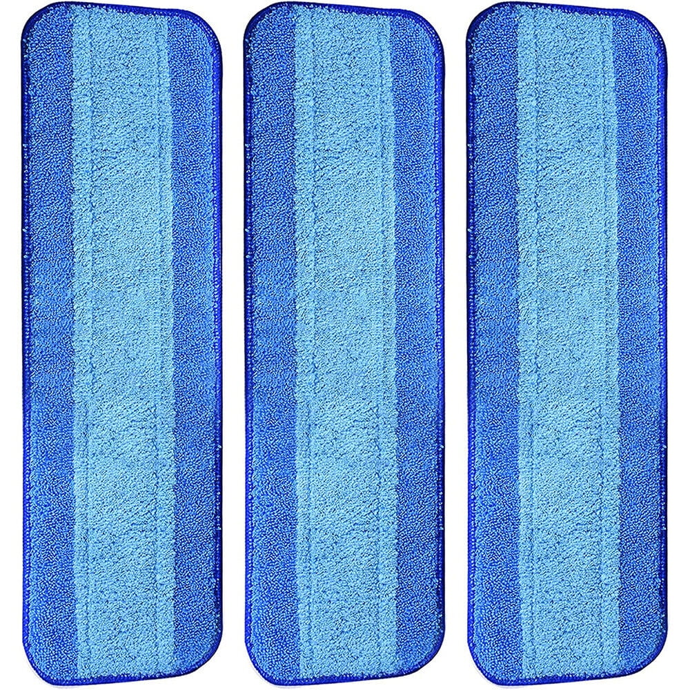 KingFurt 3 Pack Mop Pads Microfiber Replacement Hard Floor Washable
