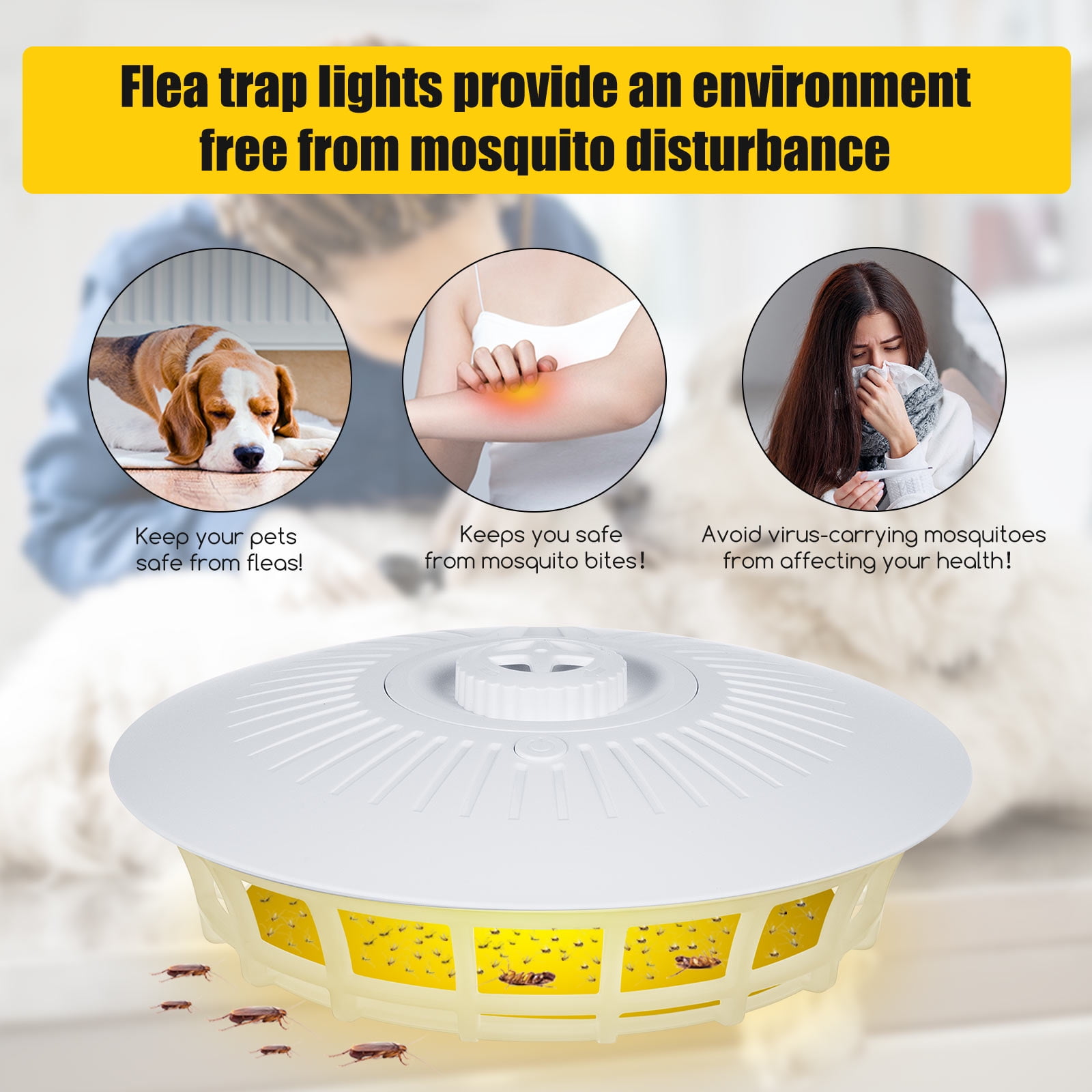 Photo inspiration: Fresh Look at Kingfurt 4Pc Household Flea Traps Odorless Non Toxic Pest Control