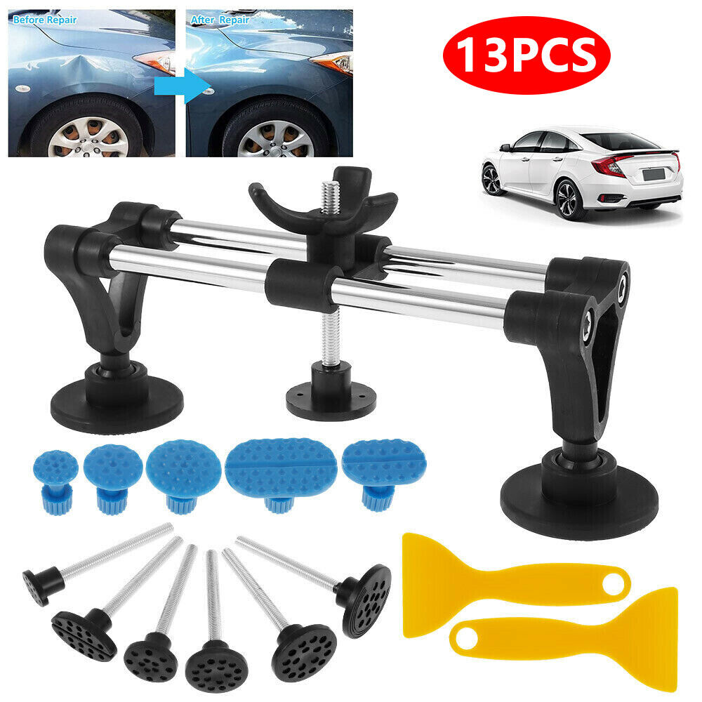 KingFurt Car Dent Puller Kit Bridge Lifter Black Blue 13PC Repair Tool