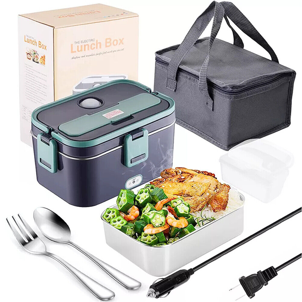 KingFurt Electric Lunch Box Plugin Heated Lunch Box Multifunctional