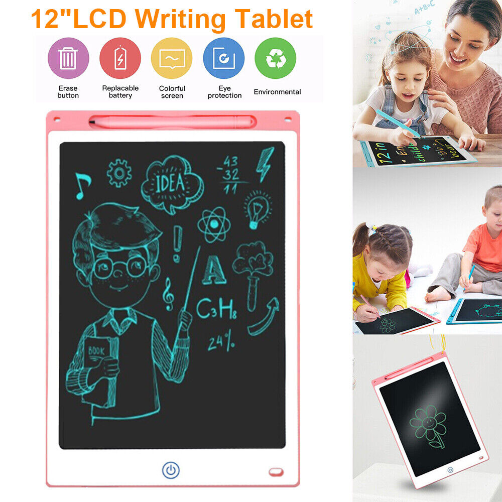 KingFurt Interactive Drawing Board 12" LCD Screen, Ideal for Kids
