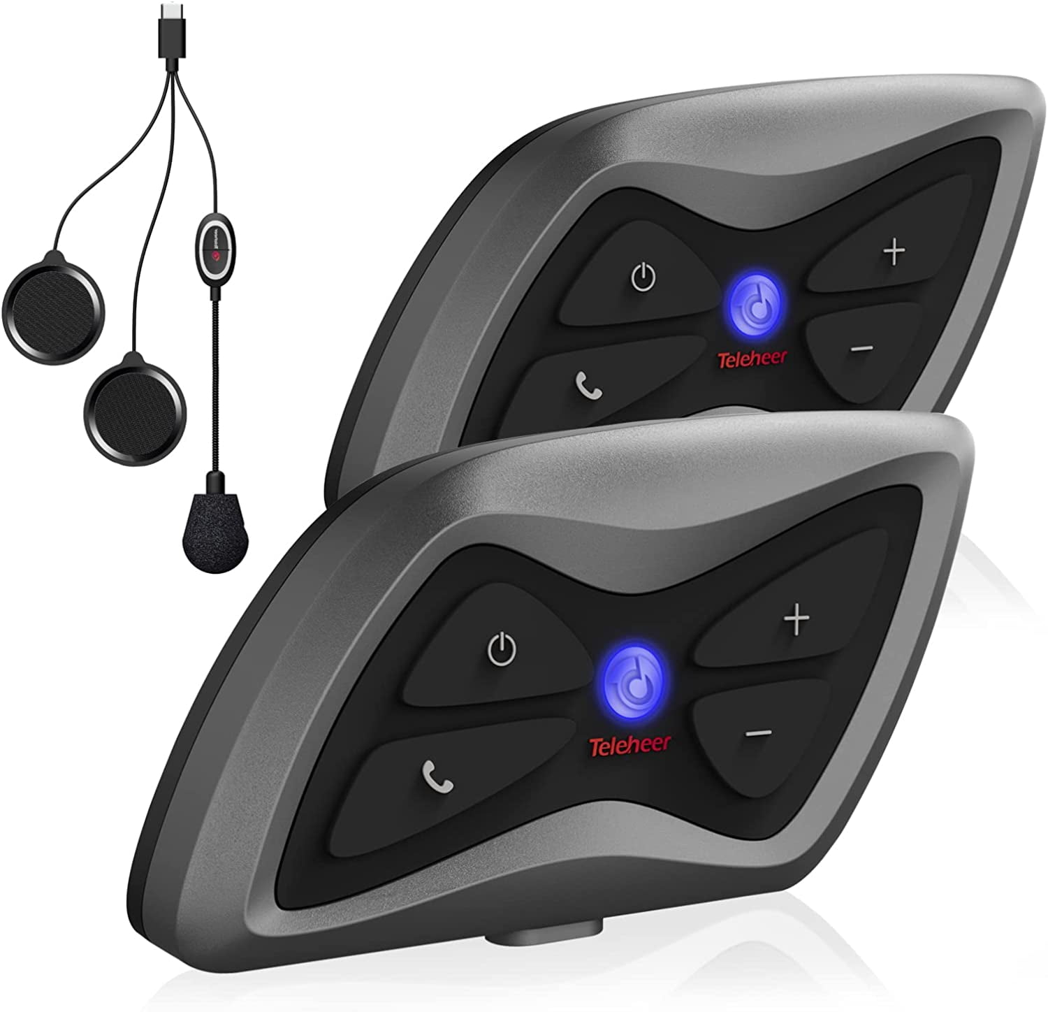 KingFurt Motorcycle BT Headset & with 1500M Communication