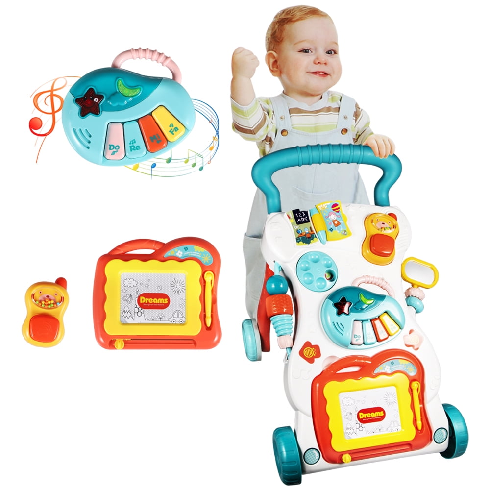 KingFurt Versatile Baby SittoStand Learning Walker Fun Musical Table