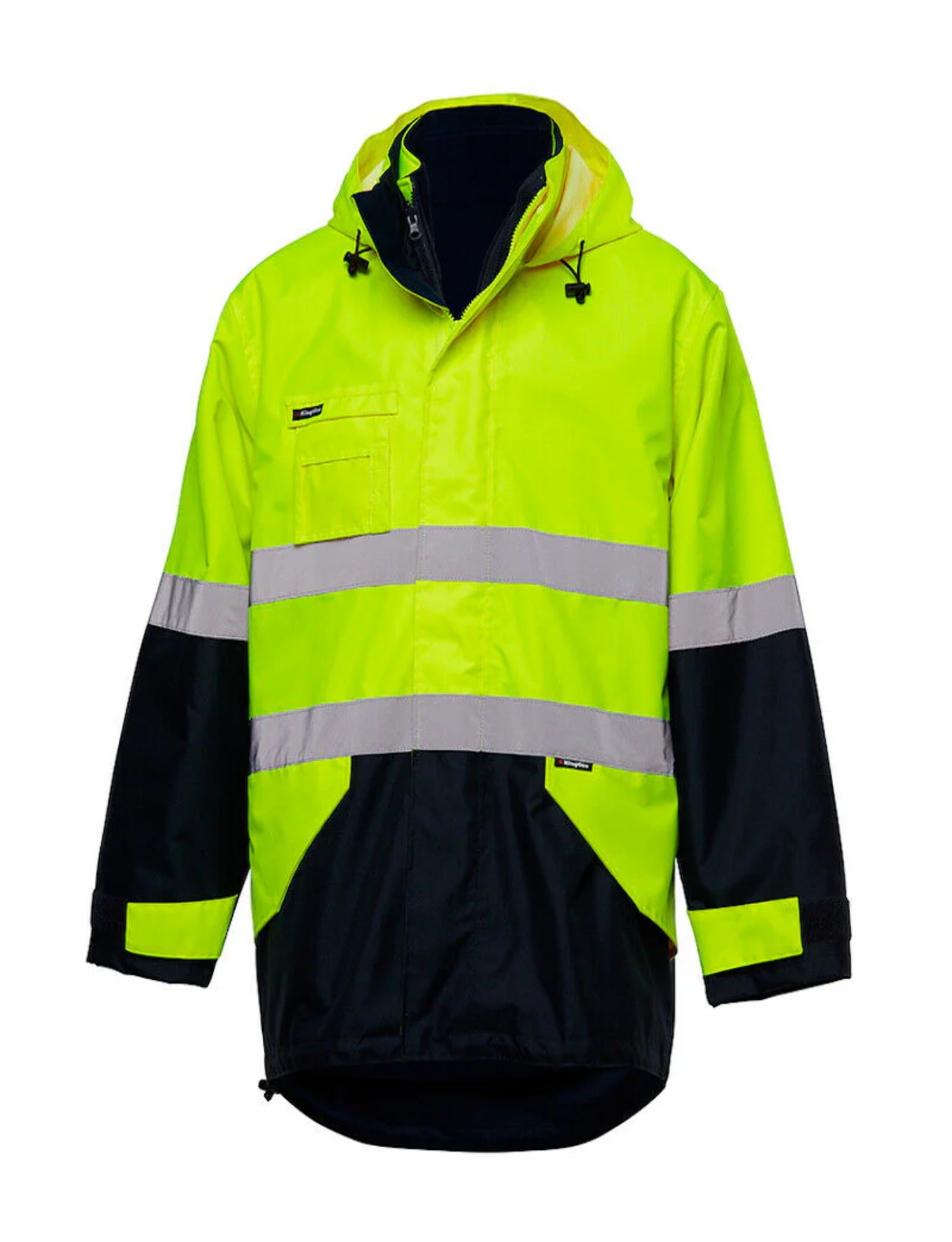 KingGee Hi Vis Reflective Insulated Jacket Construction Waterproof
