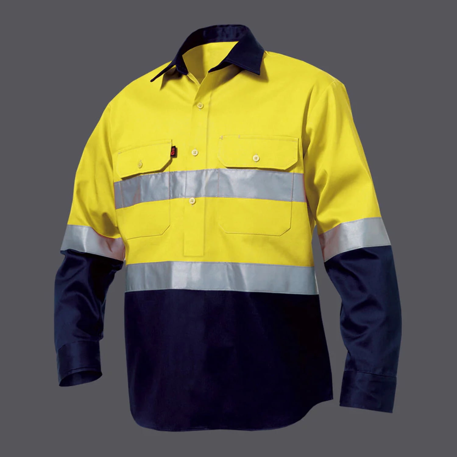 Bisley Workwear Long Sleeve Hi Vis Drill Shirt BS6339 main image 1