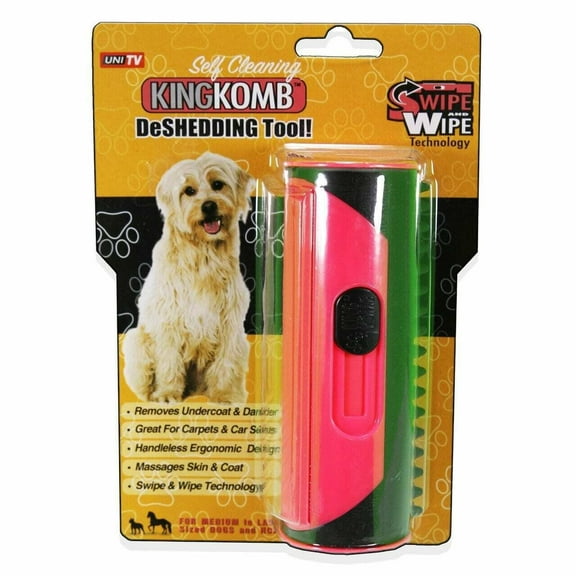 KingKomb Grooming Brush for Shedding DeShedding Tool Swipe and Wipe